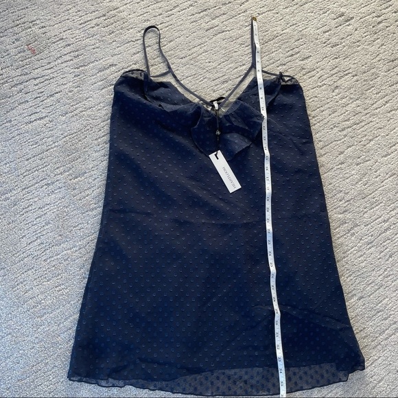 NWT Heartloom Navy Slip Dress with Sheer Polka Dot Overlay Dress Size Medium - Picture 10 of 11